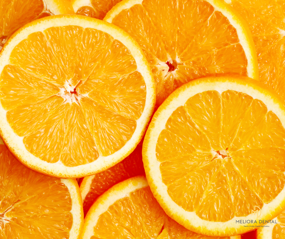 Close up of orange slices