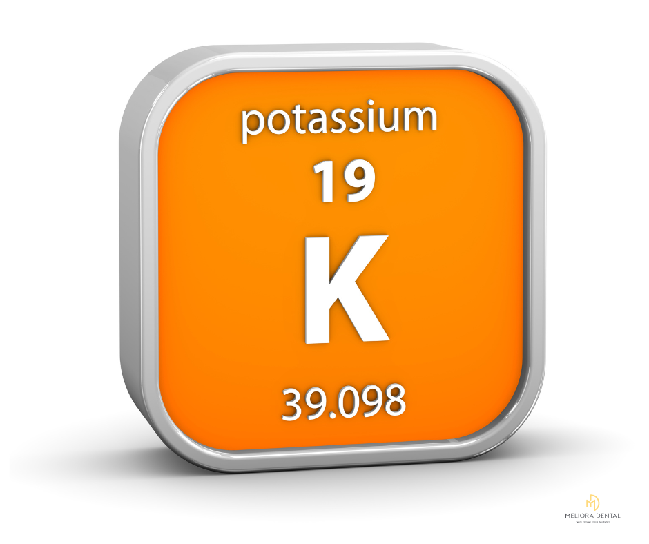Placard showing Vitamin K (potassium)